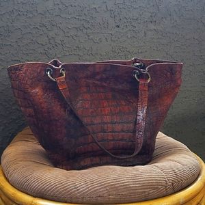 Claudia Firenze Crocodile Embossed Handbag